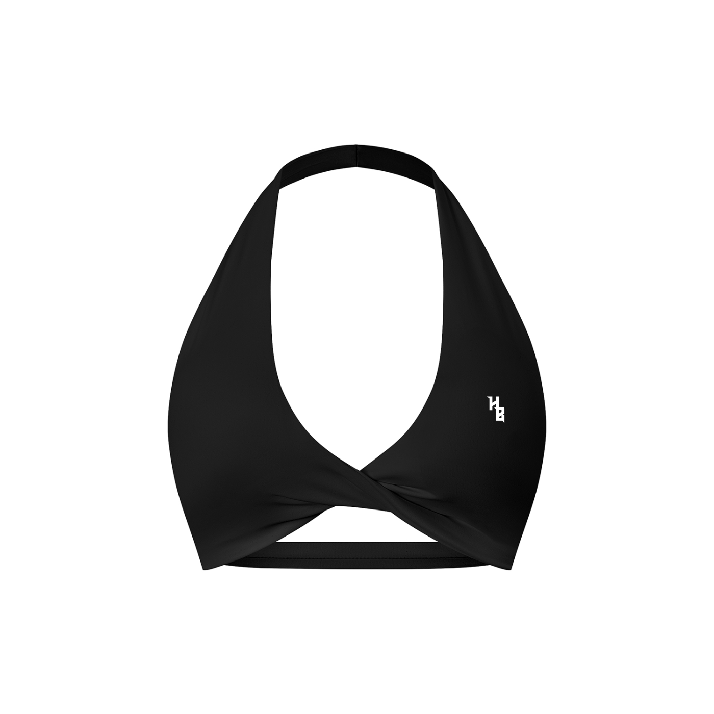 Women's Pleated Halter Sports Bra