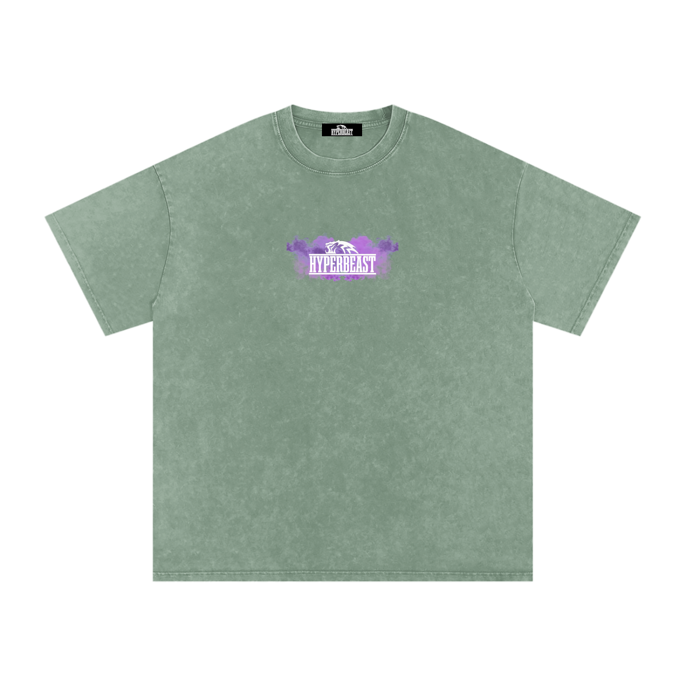 Acid Wash Oversize T-Shirt - 250 GSM (Purple smoke F+B)