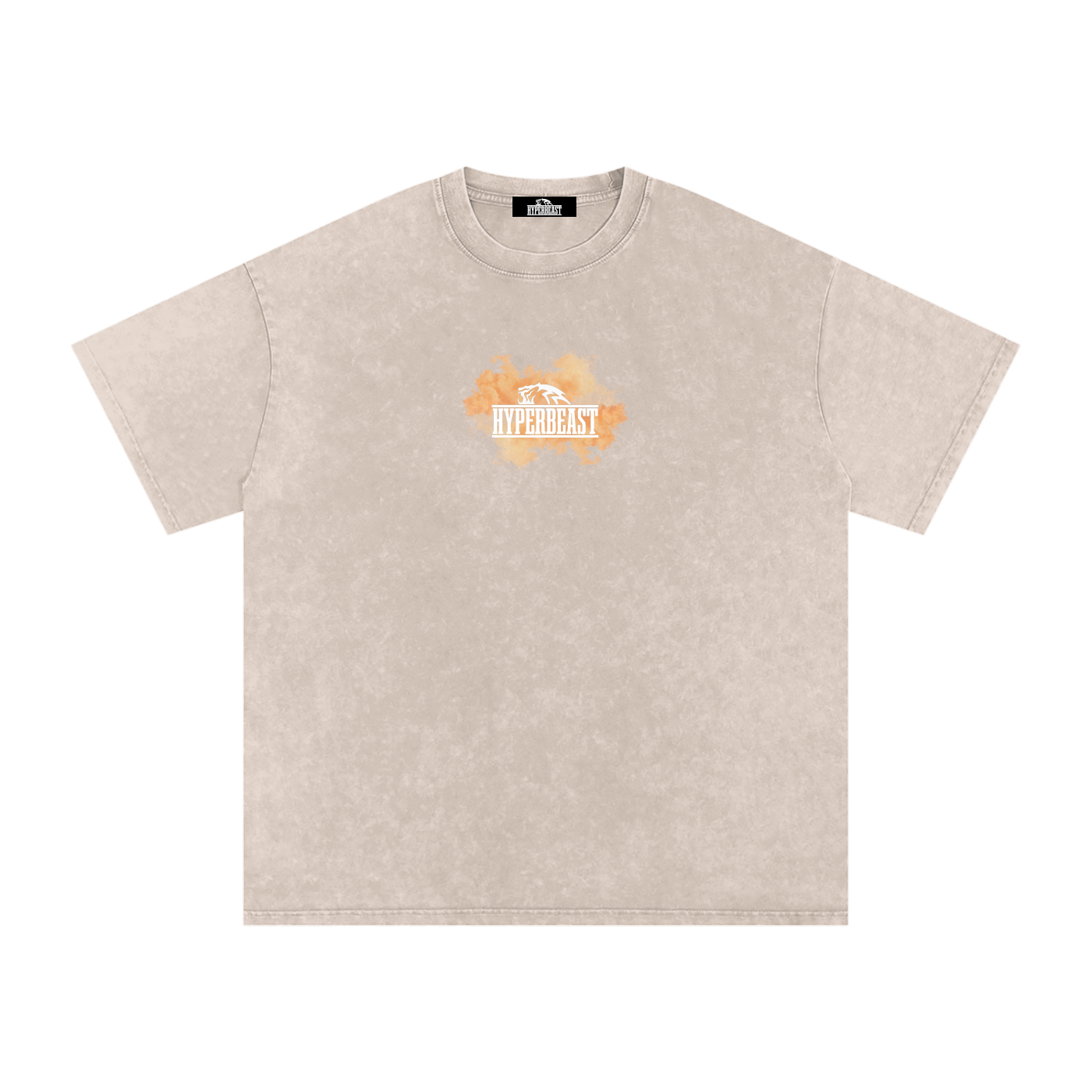 Acid Wash Oversize T-Shirt - 250 GSM (orange smoke F+B)